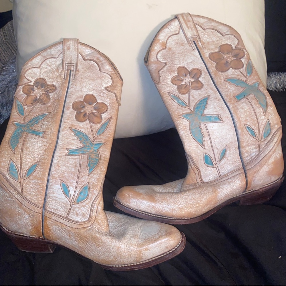 Bed Stu Cobbler Series Floral Valencia Cowgirl Boots 9
